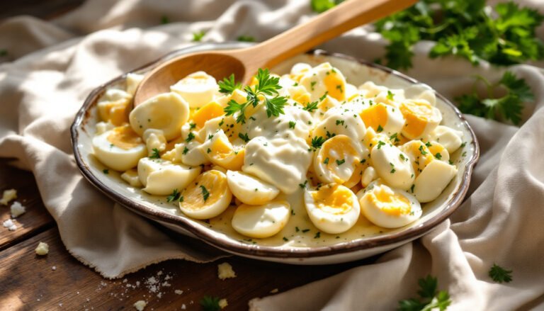 Salade aux œufs durs : une recette fraîche et crémeuse