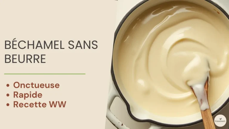 Béchamel sans beurre : découvre la recette allégée weight watchers