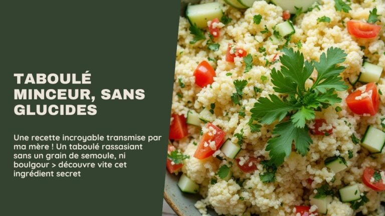 Taboulé minceur : La recette bluffante sans semoule, sans gluten, à IG bas