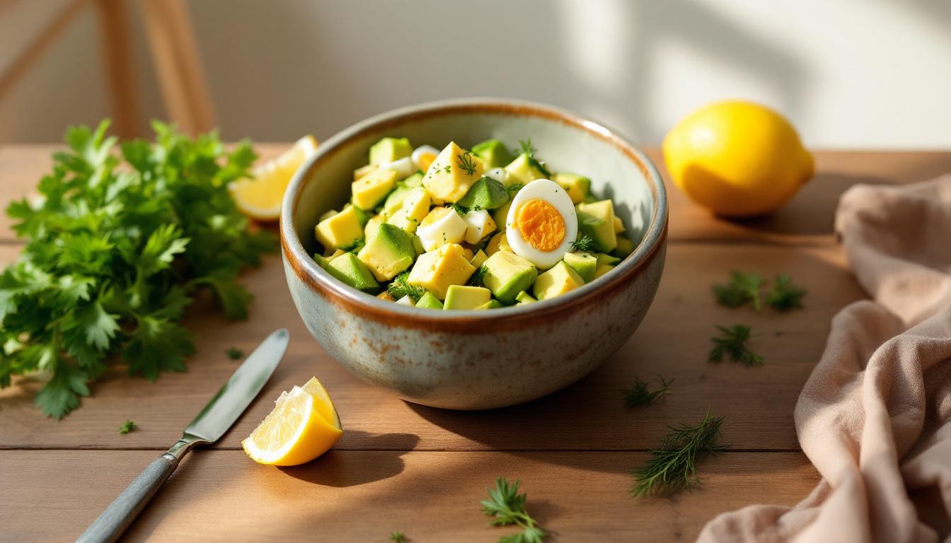 découvrez la recette de la salade œuf avocat, une combinaison savoureuse et nutritive qui ravira vos papilles. parfaite pour un déjeuner léger et équilibré, elle allie crémeux et gourmandise tout en étant riche en protéines et en bons gras. essayez-la dès maintenant pour un repas sain et délicieux!