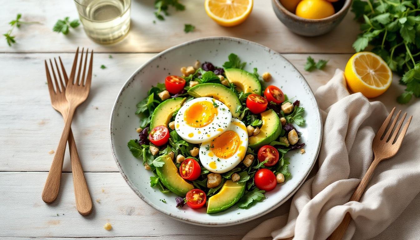découvrez la salade œuf avocat, une combinaison délicieuse et nutritive idéale pour vos déjeuners sains. profitez d'un mélange savoureux et équilibré qui ravira vos papilles tout en vous apportant les bienfaits essentiels. parfait pour une pause gourmande et revitalisante !