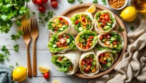 découvrez ces 10 recettes de wraps végétariens froids qui allient fraîcheur et originalité. parfaites pour un repas sain et savoureux, ces idées vous surprendront par leurs saveurs variées et leur simplicité. idéales pour un déjeuner sur le pouce ou un pique-nique, ces wraps mettront à l'honneur des ingrédients végétaux et plein de couleurs !