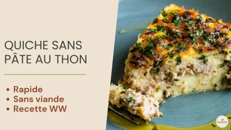 Quiche sans pâte au thon : une recette Weight Watchers facile et rapide