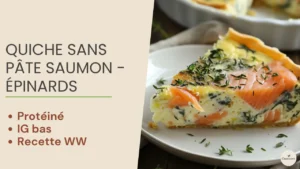 part de quiche sans pâte saumon épinards - recette weight watchers