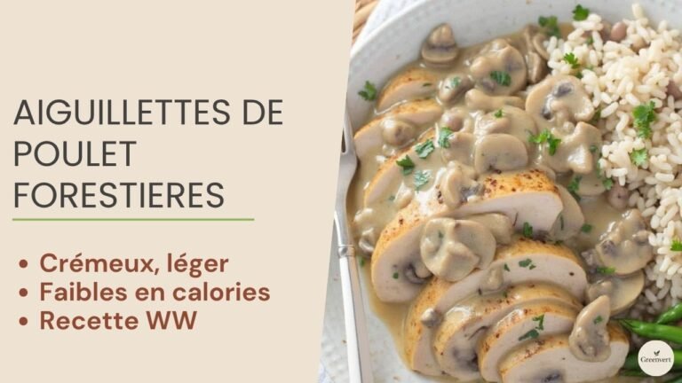 Aiguillettes de poulet à la crème, champignons et riz sauvage | Plat WW Faciles
