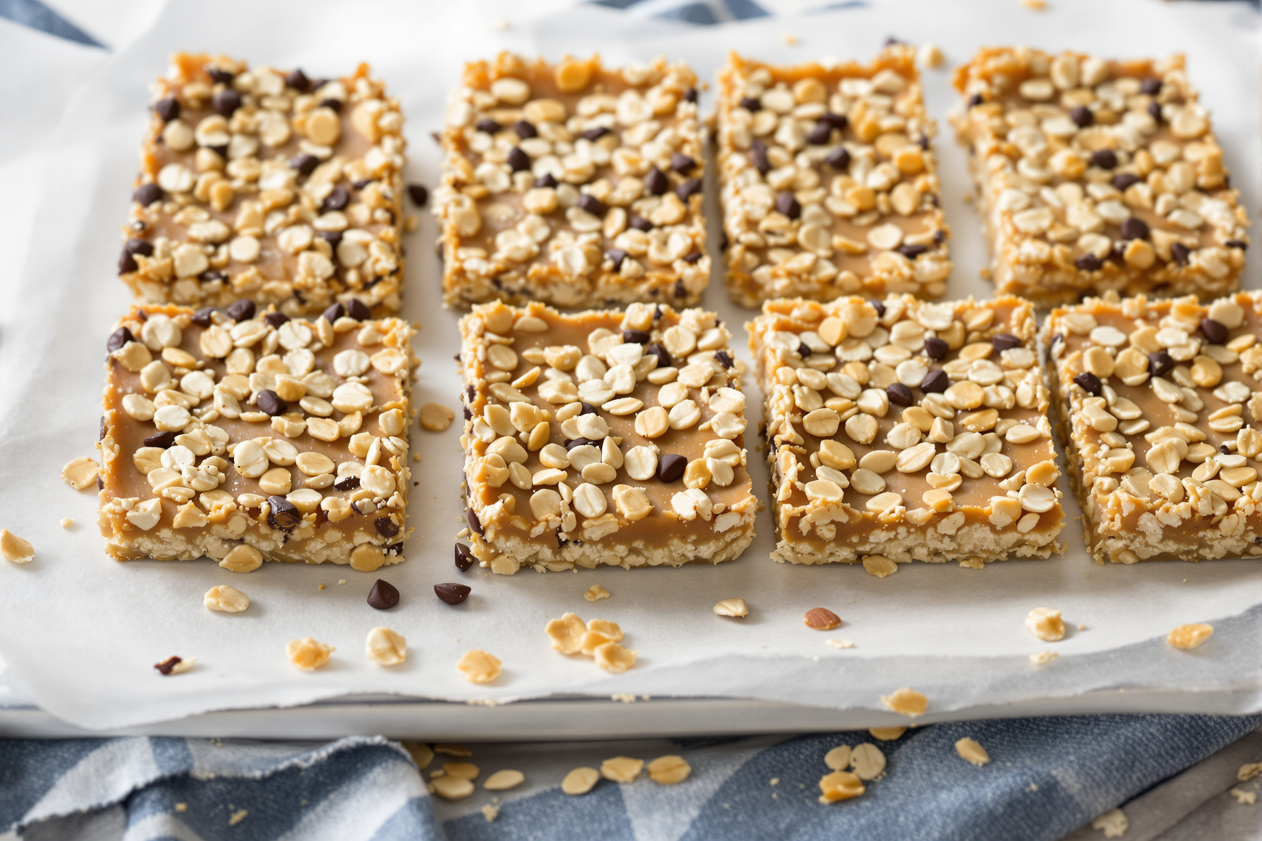 Barres avoine–beurre de cacahuète sans cuisson