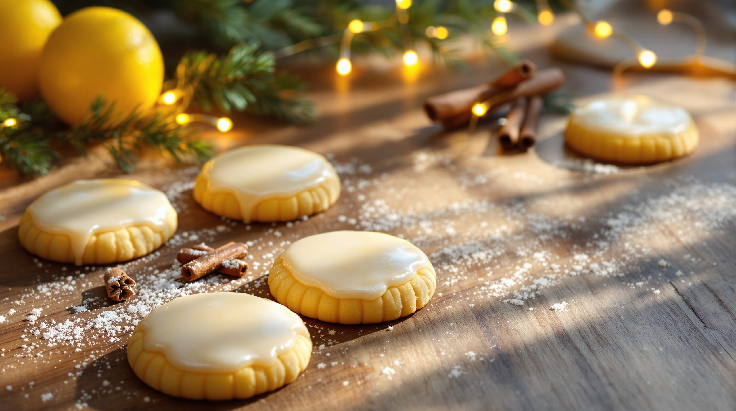 Biscuits au citron vegan et glaçage brillant