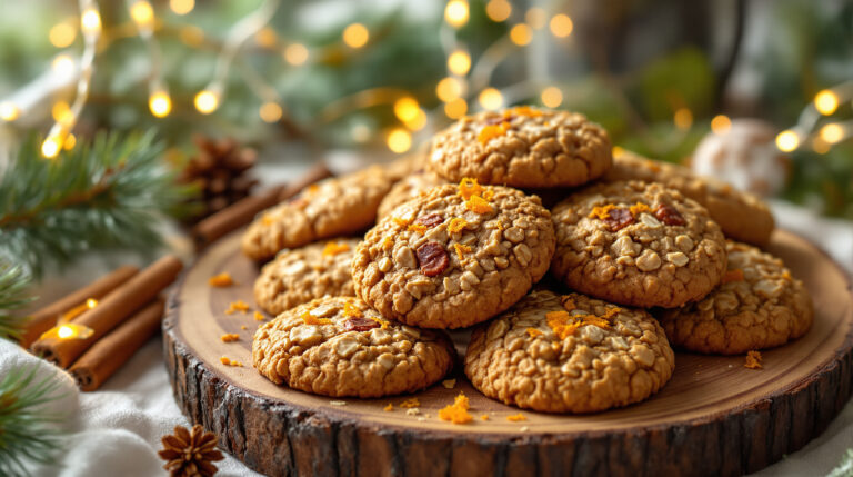 découvrez nos délicieux biscuits d’avoine vegan aux épices chaudes et zestes d’orange, parfaits pour une pause gourmande saine et naturelle.