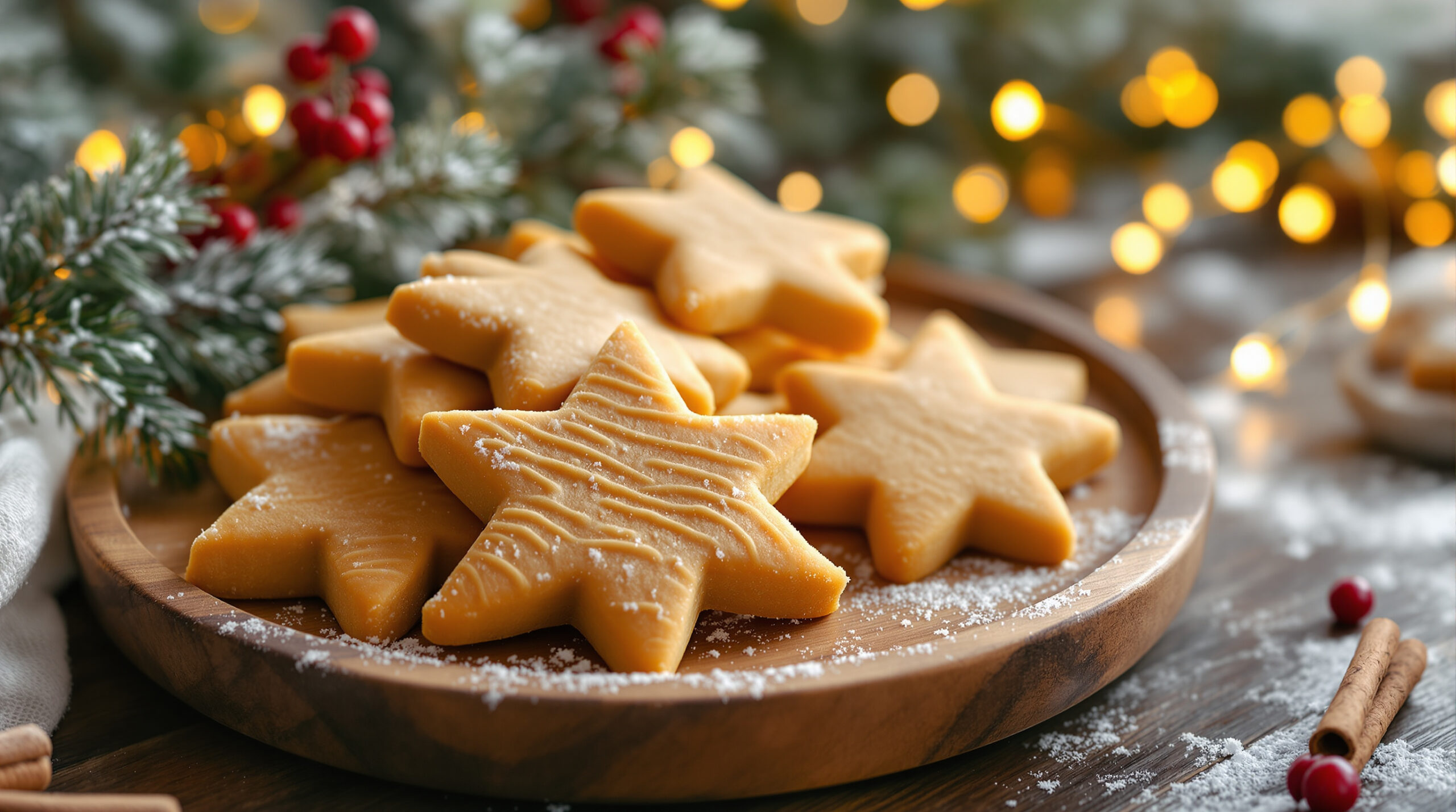 Biscuits étoiles au beurre de cacahuète vegan
