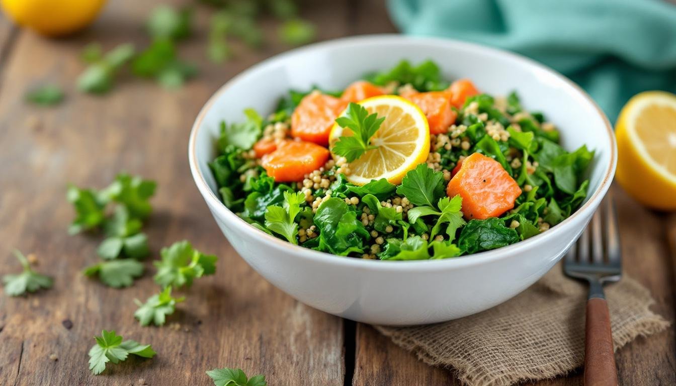 découvrez notre bowl détox au quinoa, saumon frais et légumes verts croquants, une recette saine et savoureuse idéale pour purifier votre corps tout en vous régalant.
