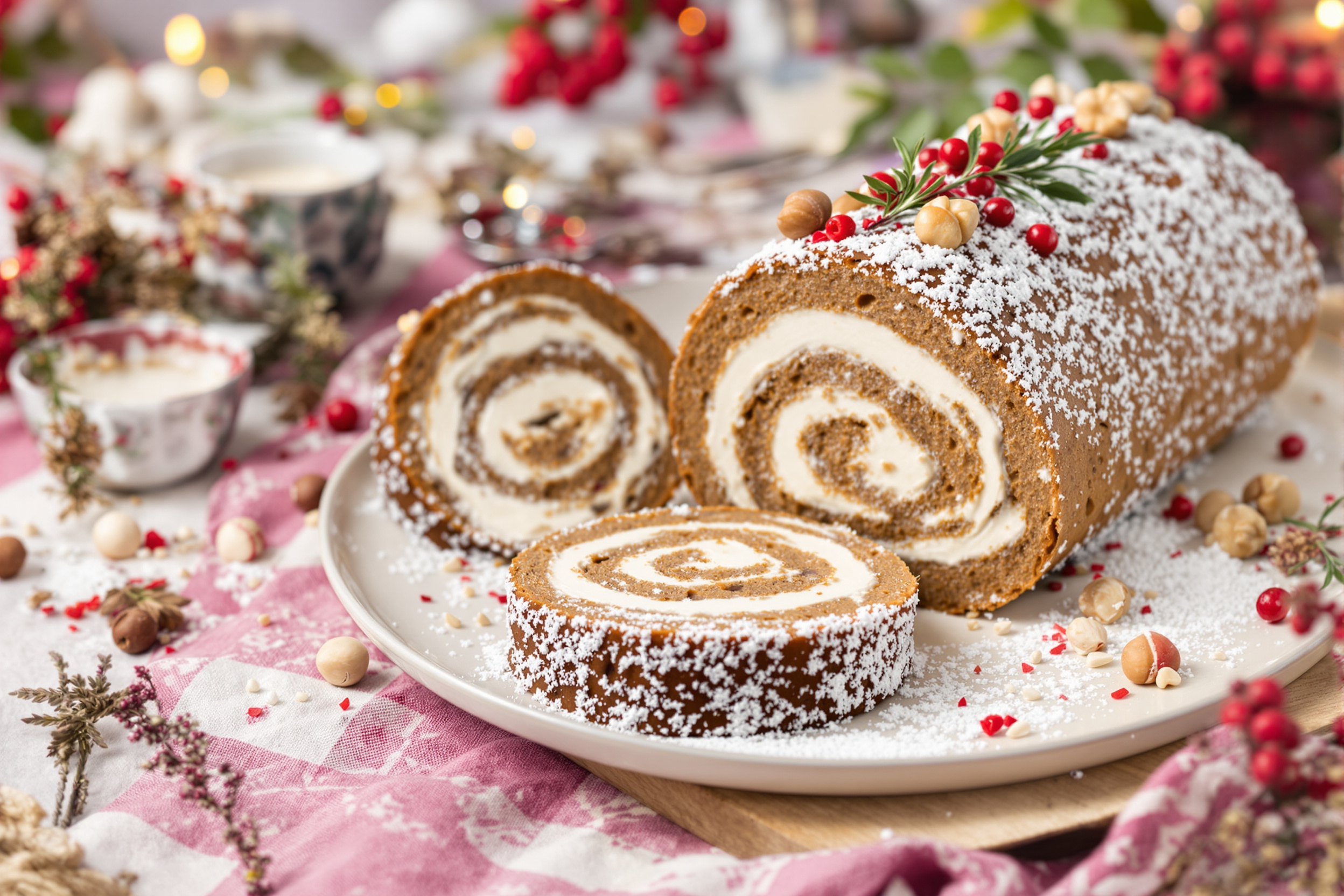Bûche roulée vegan à la crème de marron