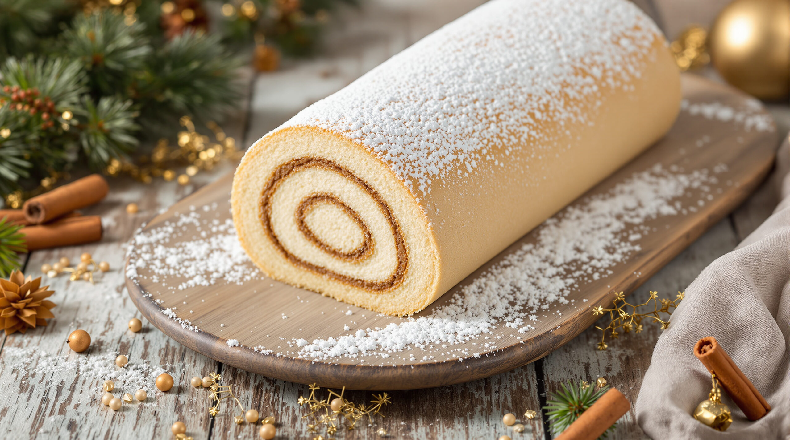 Bûche roulée vegan à la crème de marron