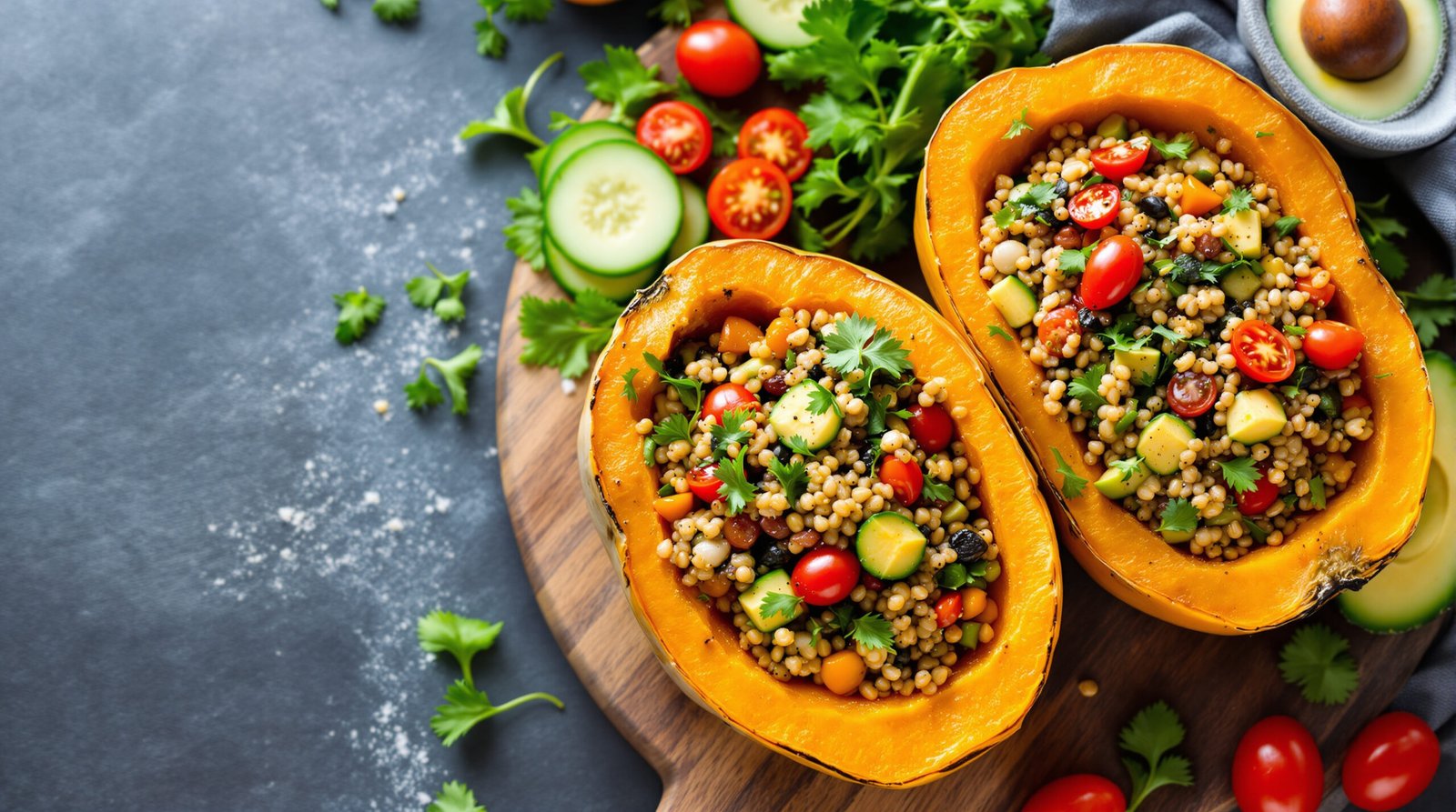 découvrez notre recette savoureuse de butternut farcie aux lentilles corail, un plat sain et réconfortant parfait pour un repas végétarien équilibré.