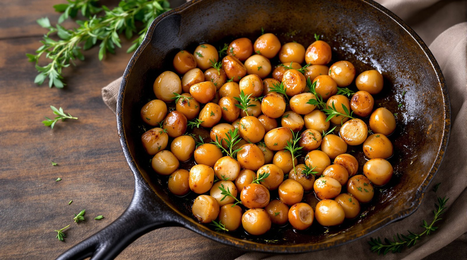 découvrez notre recette rapide de châtaignes poêlées aux herbes, un accompagnement savoureux et facile à préparer pour sublimer vos plats en toute simplicité.