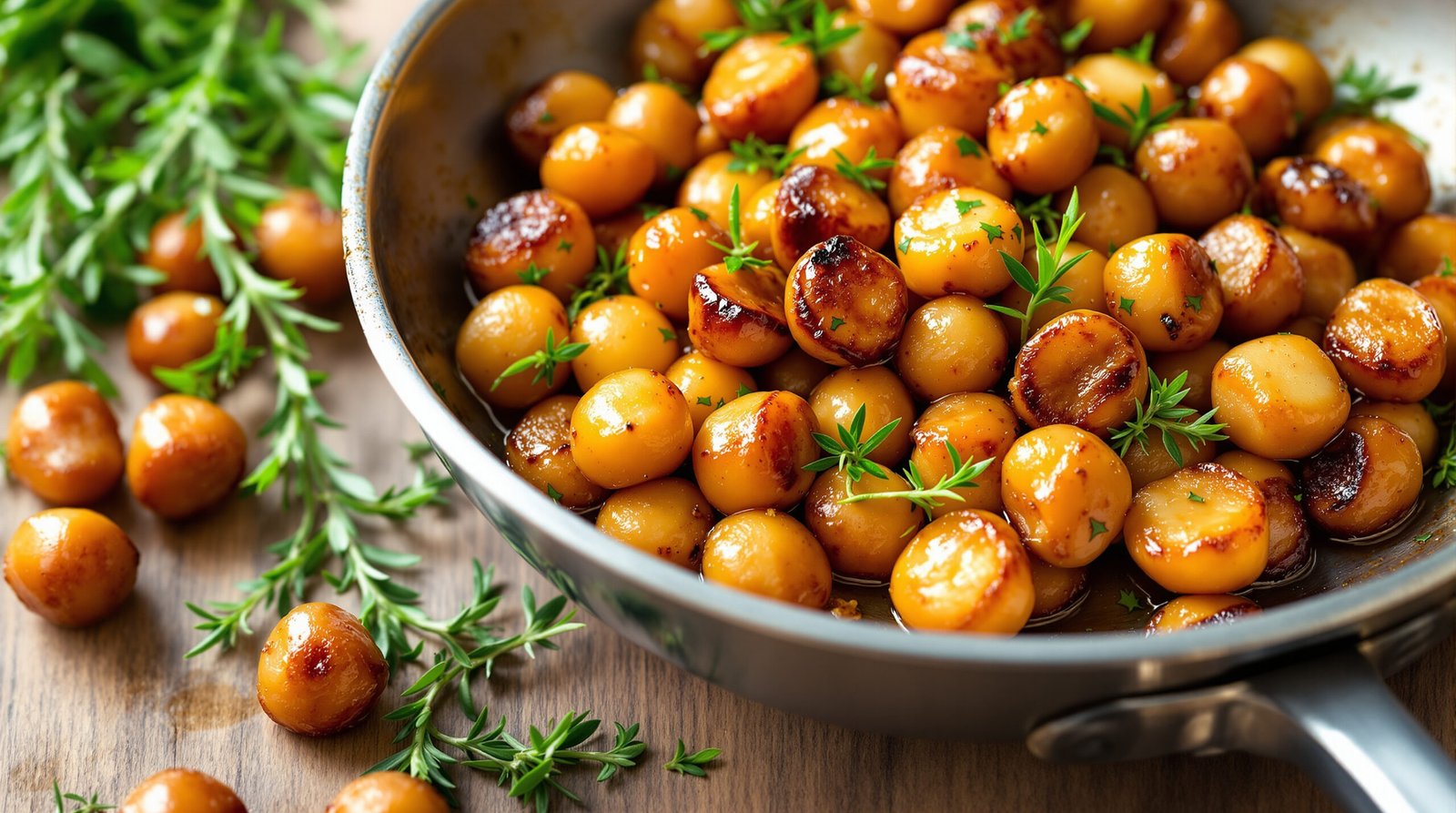 découvrez notre recette rapide de châtaignes poêlées aux herbes, un accompagnement savoureux et facile à préparer pour sublimer vos plats.