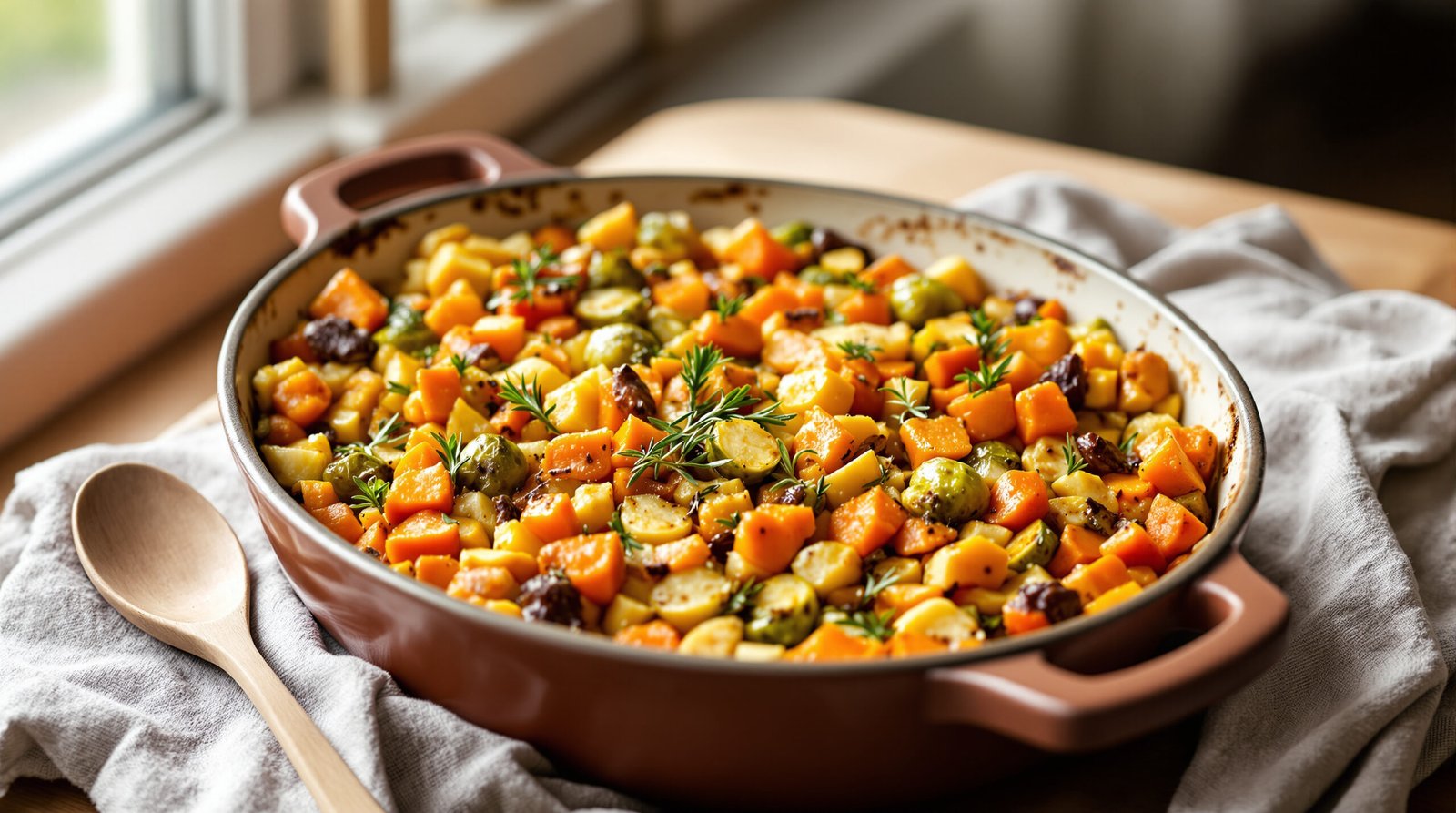 découvrez une recette savoureuse de cocotte de légumes d’hiver au four, idéale pour réchauffer vos soirées avec des saveurs riches et naturelles.