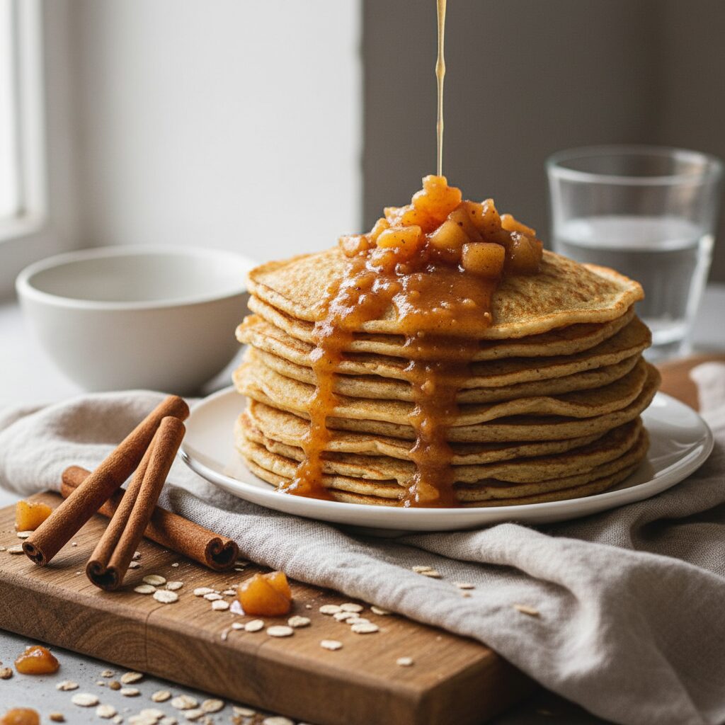 découvrez une recette gourmande de crêpes à la farine d’avoine, accompagnées d’une compote de pommes maison savoureuse et naturelle, idéale pour un petit-déjeuner sain et délicieux.