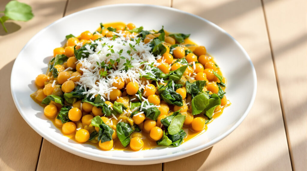 Curry de pois chiches au lait de coco et épinards – Recettes Healthy et ...