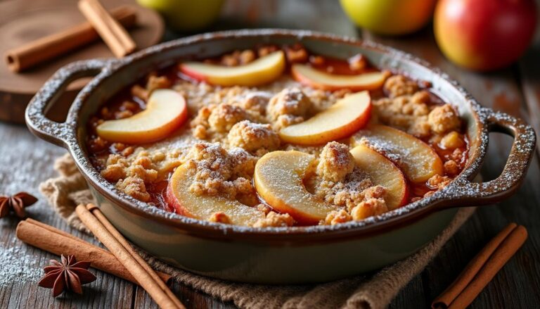 découvrez une recette simple et rapide de crumble pommes-poires aux épices, le dessert de noël parfait pour régaler vos convives avec des saveurs chaleureuses et authentiques.