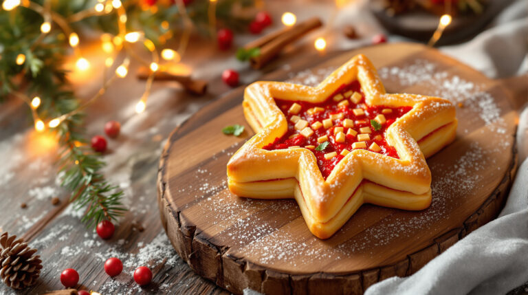 découvrez notre feuilleté étoile au pesto rosso et mozzarella, une recette gourmande et facile à préparer, parfaite pour un apéritif chic et savoureux.
