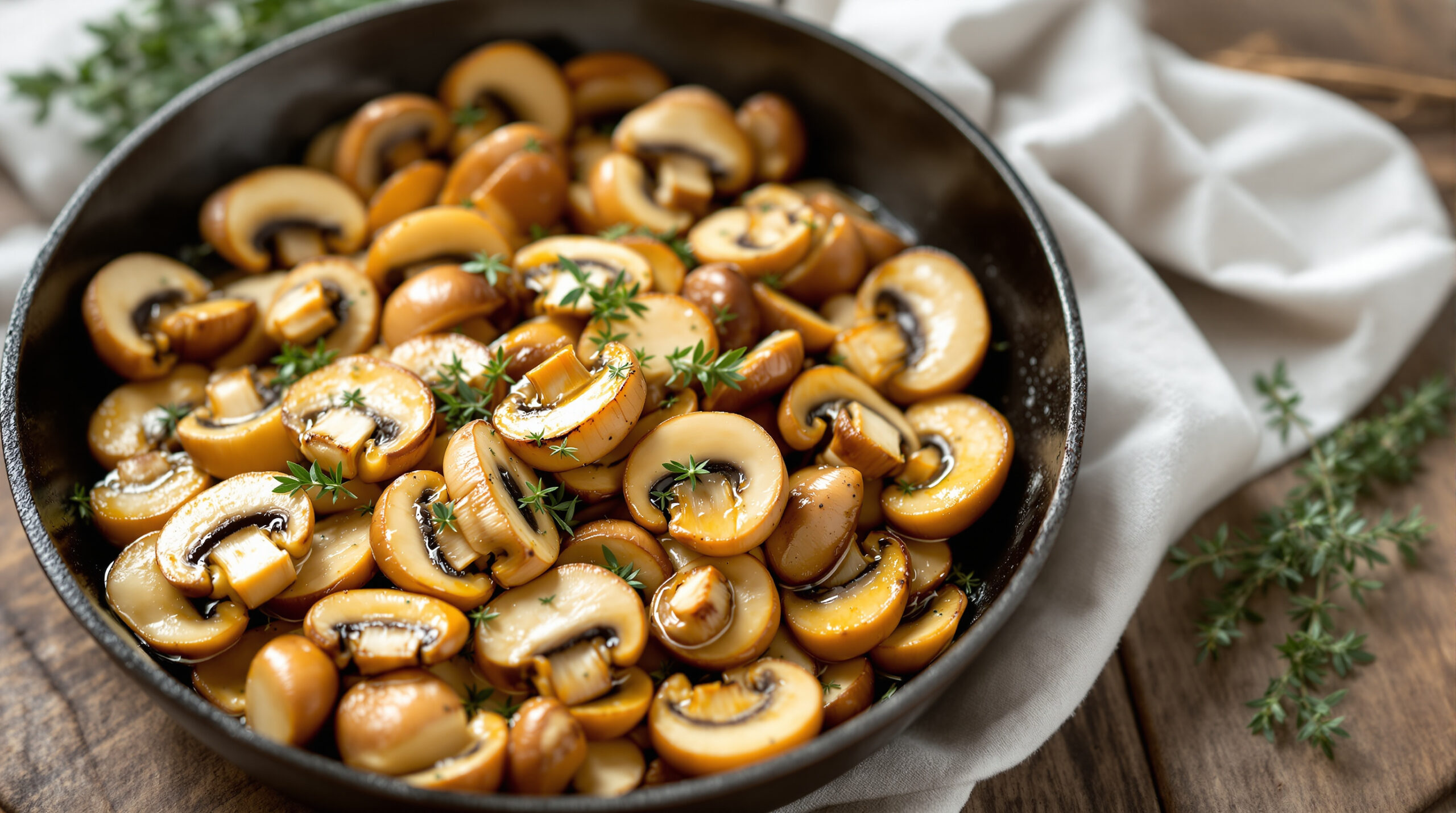 découvrez notre délicieuse fricassée de champignons à la crème et au thym, une recette savoureuse et facile à préparer pour régaler toute la famille.