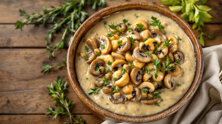 découvrez notre délicieuse fricassée de champignons à la crème et au thym, un plat savoureux et réconfortant parfait pour toutes les occasions.