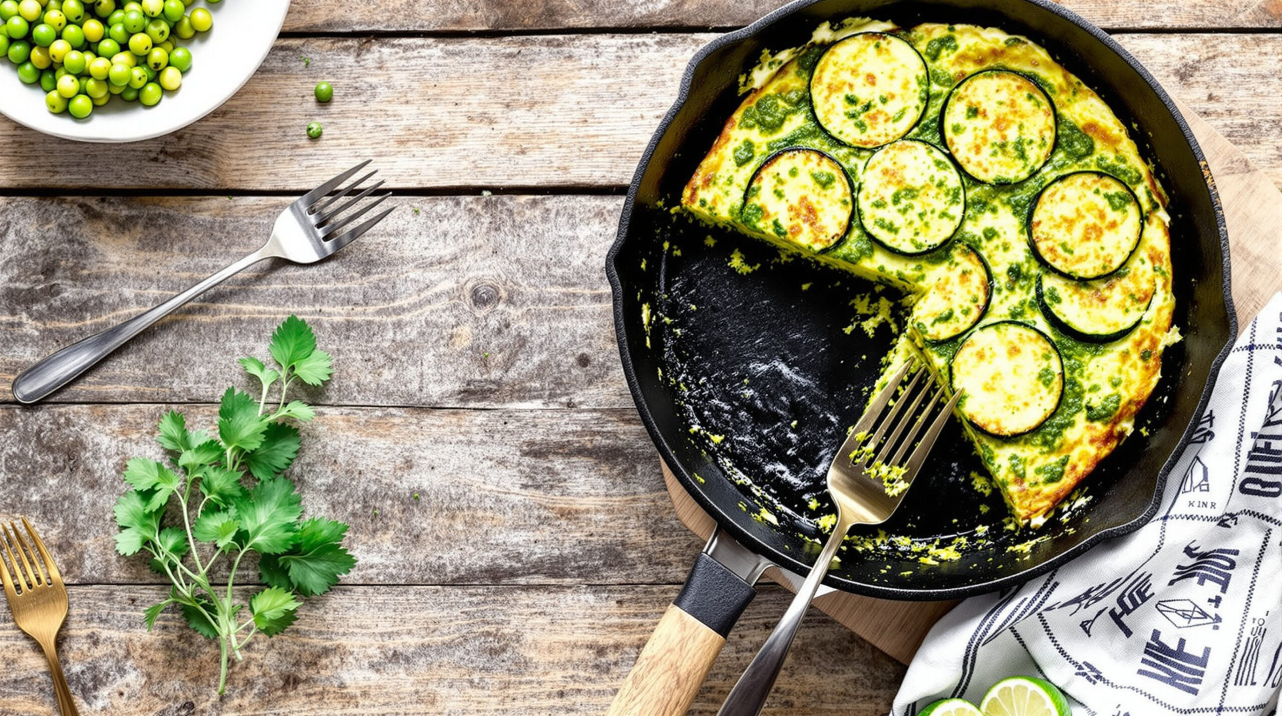 découvrez notre recette facile de frittata verte aux courgettes et pesto, idéale pour un brunch healthy et savoureux. rapide à préparer, gourmande et équilibrée pour toute la famille.