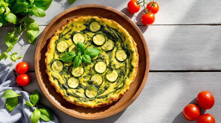 découvrez notre recette facile et saine de frittata verte aux courgettes et pesto, parfaite pour un brunch gourmand et équilibré.