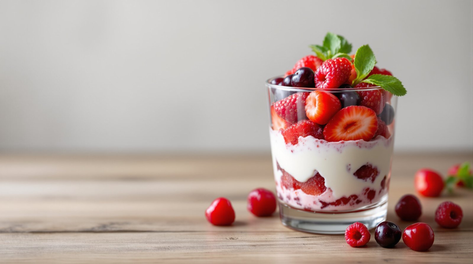 découvrez le mariage gourmand et sain du fromage blanc onctueux, des graines de chia nutritives, des fruits rouges frais et des éclats d’amande croquants pour un dessert ou un petit-déjeuner délicieux et équilibré.
