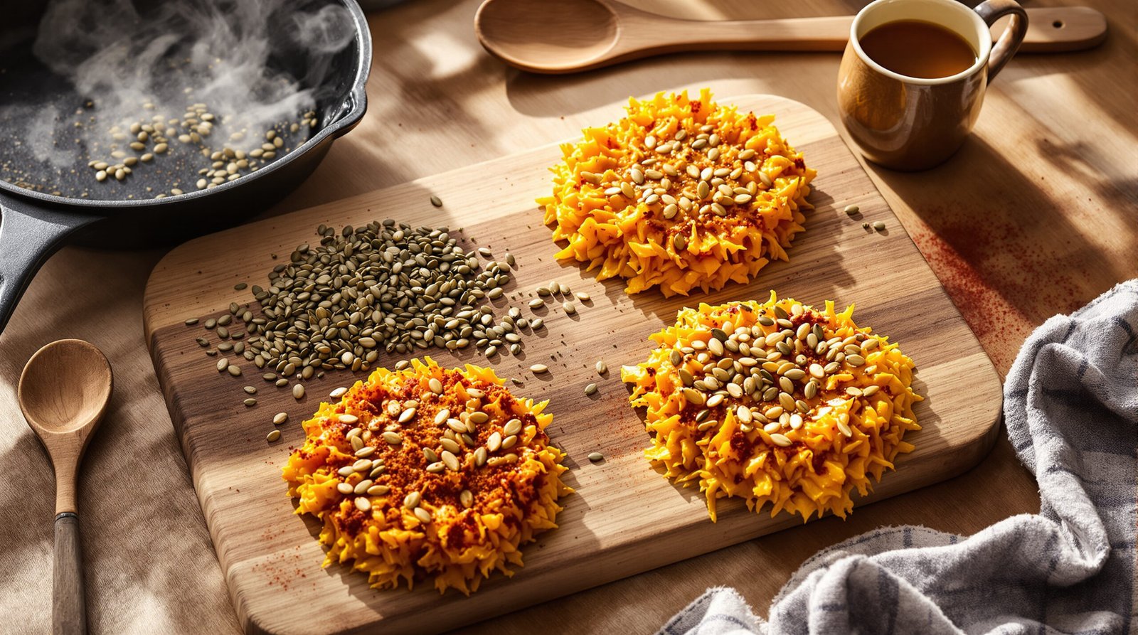 découvrez notre recette savoureuse de galettes de butternut façon rösti, une délicieuse alternative végétarienne idéale pour un repas convivial et gourmand.
