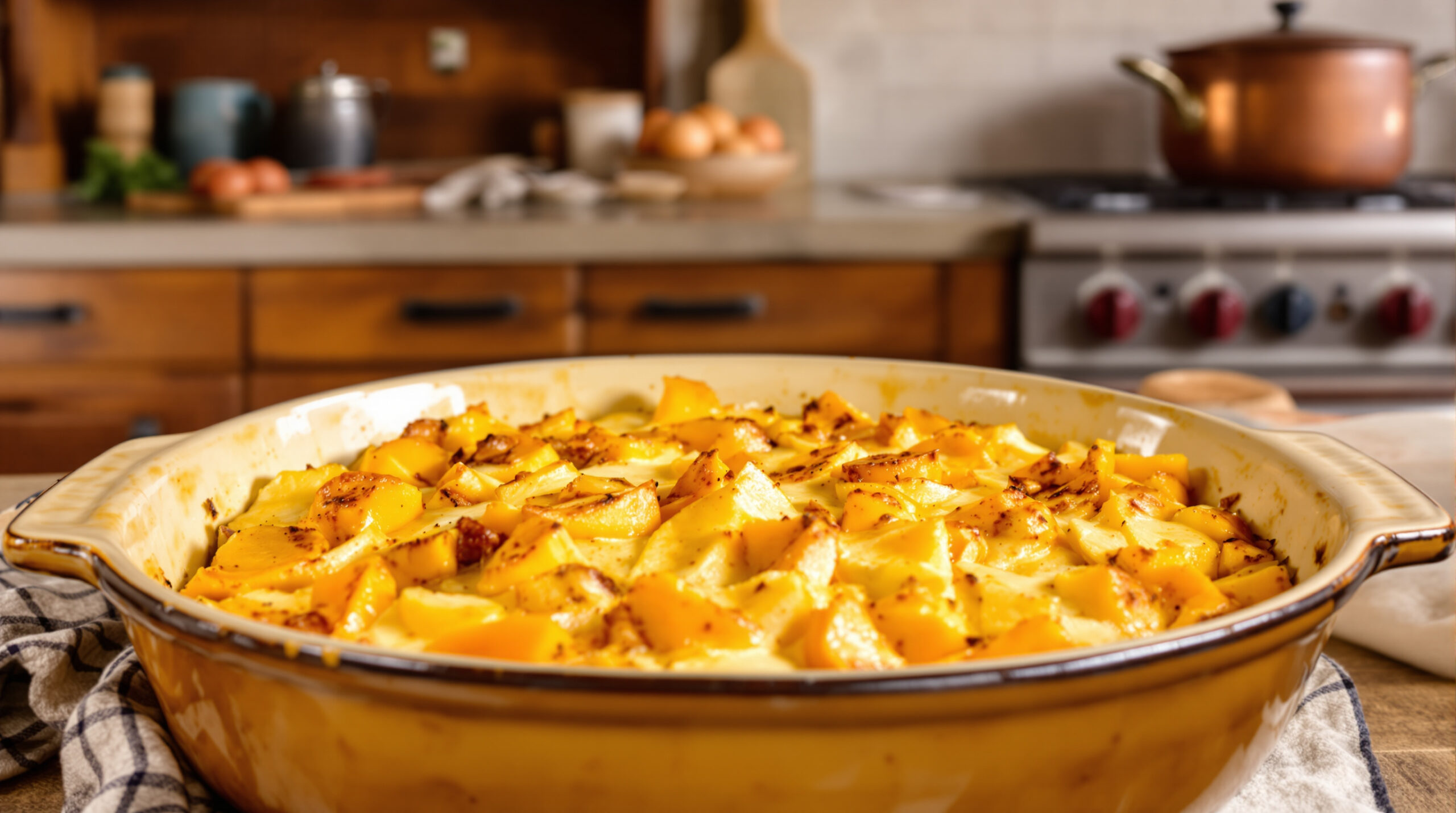 découvrez la recette savoureuse du gratin de châtaignes et potimarron, un plat réconfortant et parfait pour l'automne, alliant douceur et gourmandise.
