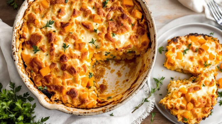 découvrez notre recette savoureuse de gratin de courge butternut et chèvre frais, une alliance parfaite de douceur et de crémeux pour régaler vos papilles.