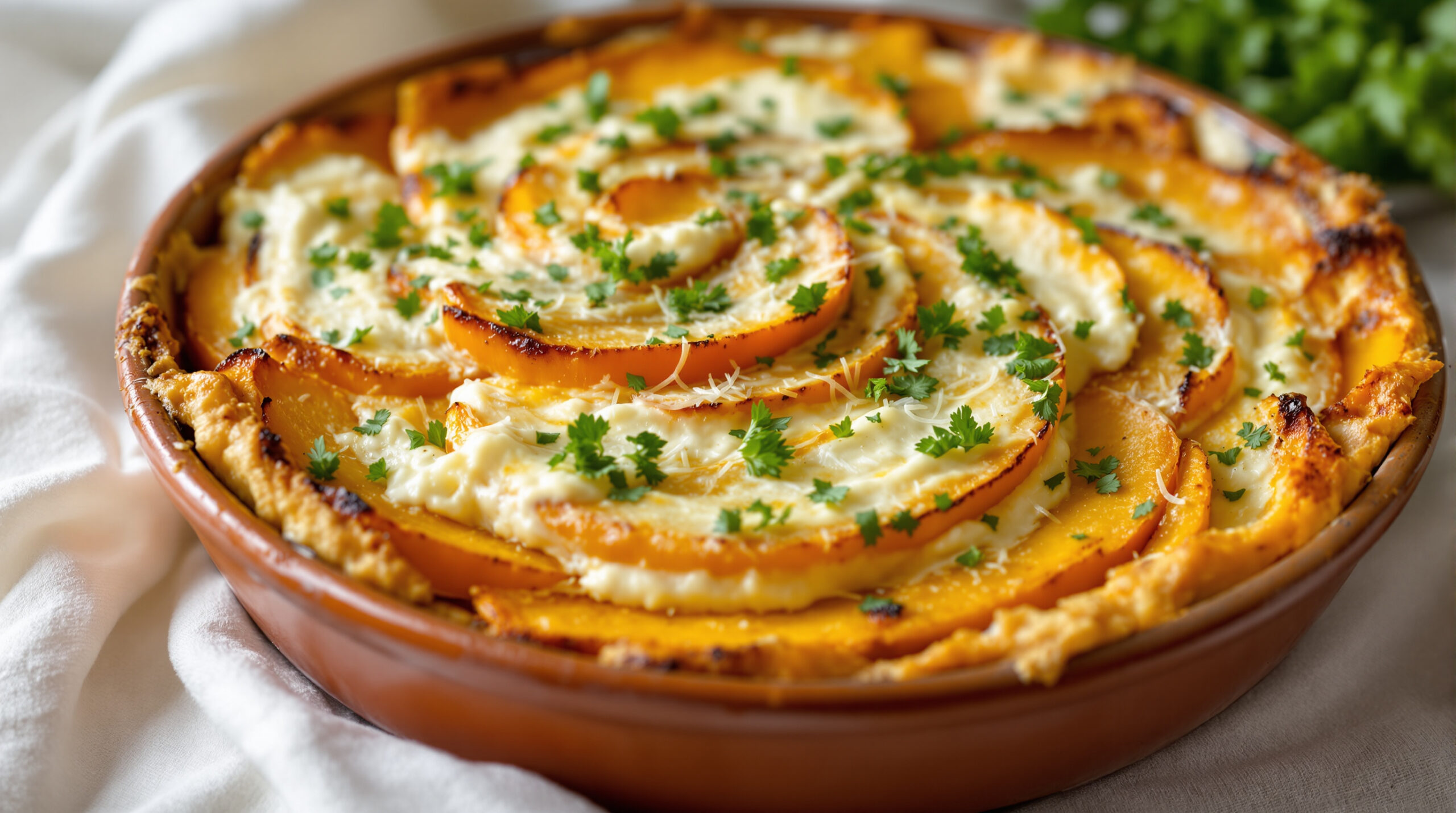 découvrez notre recette simple et savoureuse de gratin de potimarron à la ricotta et aux herbes, parfaite pour un repas réconfortant et plein de saveurs.