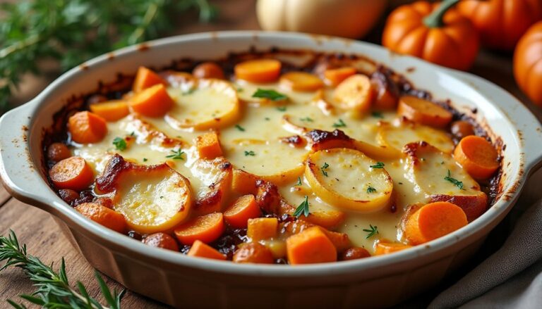 découvrez notre recette réconfortante de gratin d’hiver aux légumes rôtis et fromage fondant, parfaite pour savourer des saveurs chaleureuses et gourmandes pendant la saison froide.