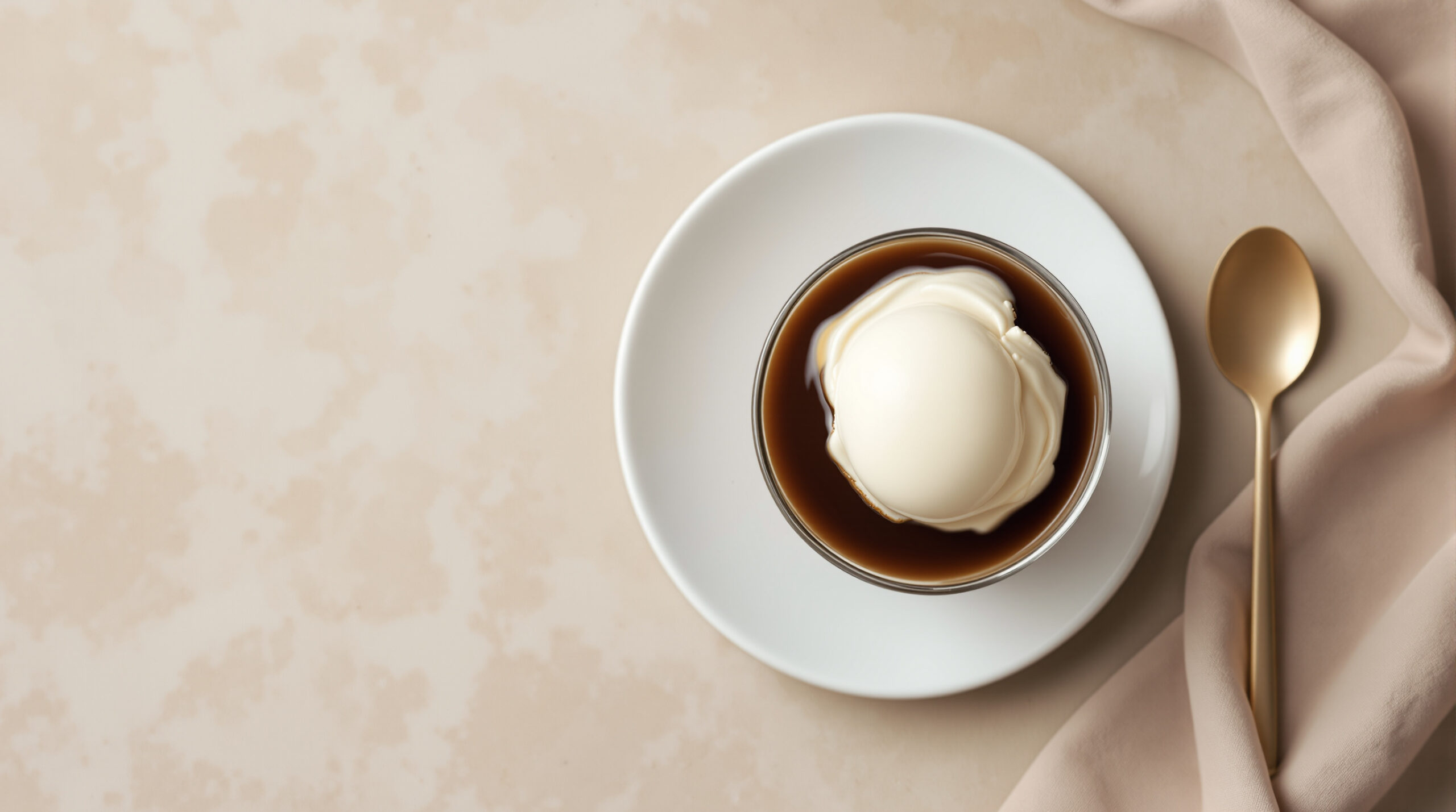découvrez notre hojicha affogato : une glace vanille onctueuse rehaussée d'un shot de hojicha concentré pour une expérience gourmande et raffinée.