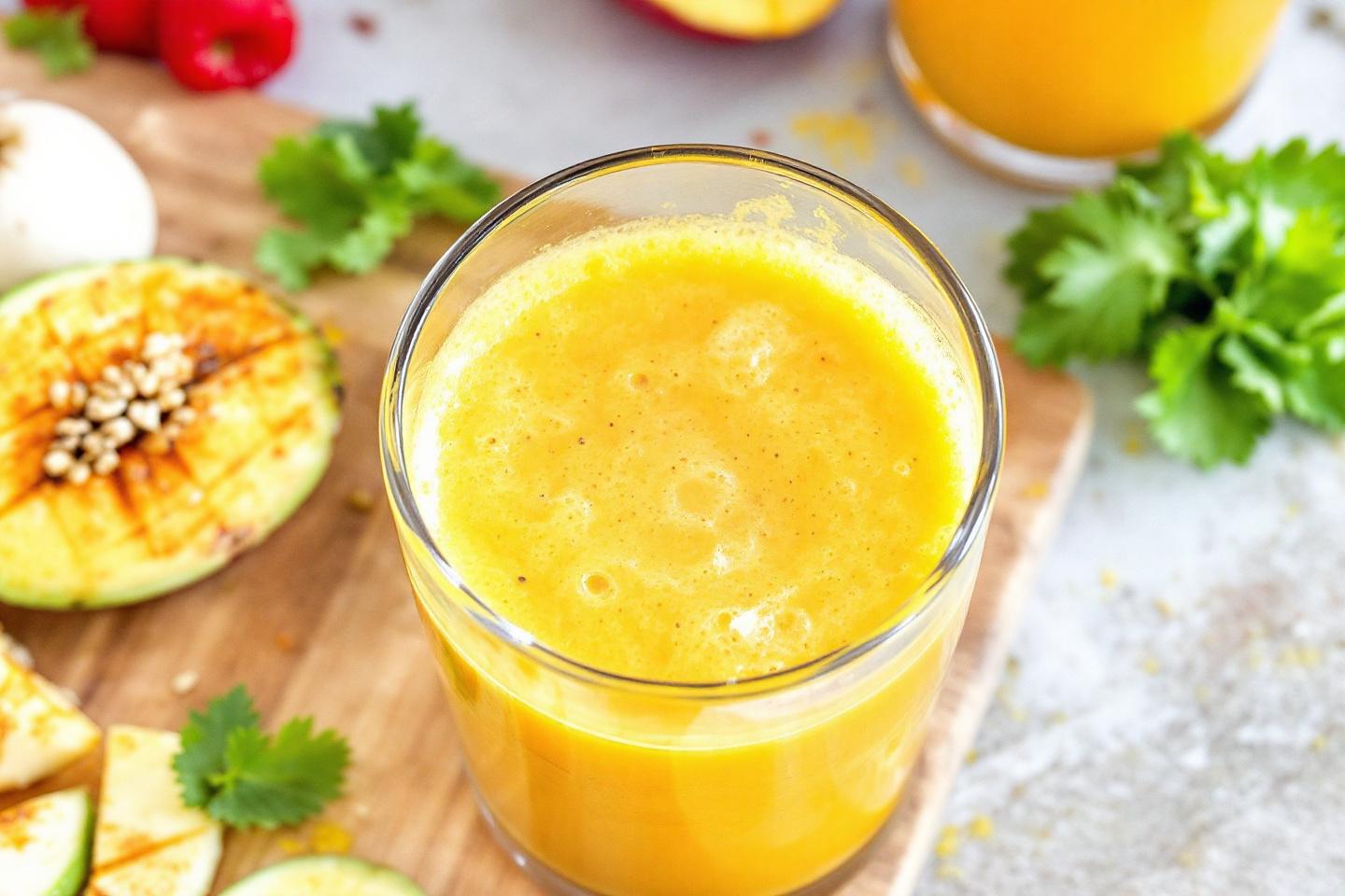 Jus bonne minute – mangue, curcuma et lait de coco