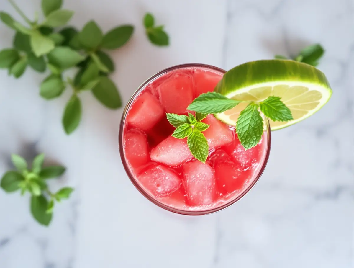 jus hydratant à la pastèque et menthe