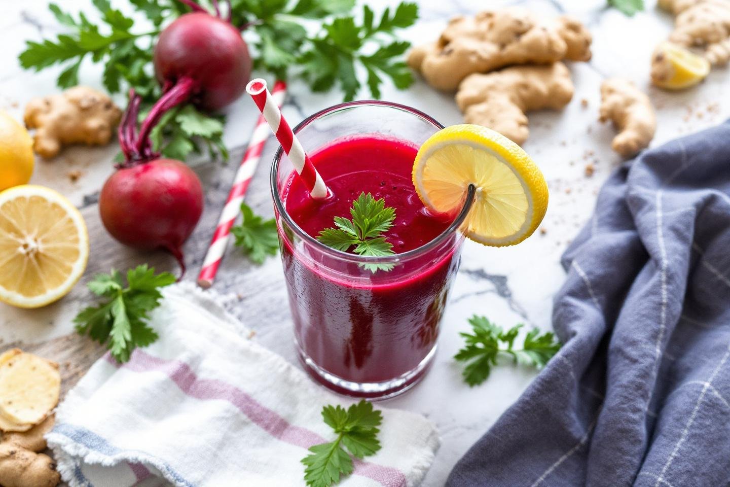 Jus tonique – betterave, citron et gingembre