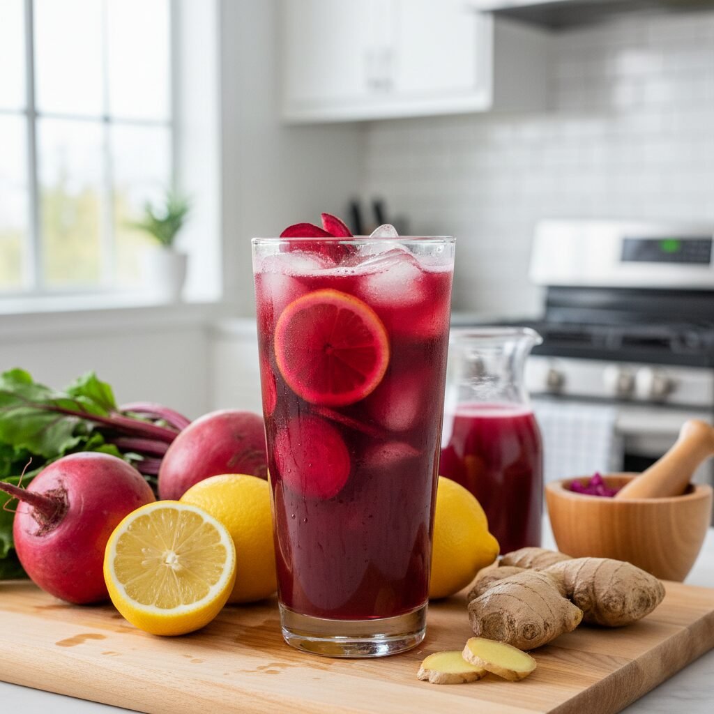 découvrez notre jus tonique revitalisant à base de betterave, citron et gingembre, parfait pour booster votre énergie et stimuler votre bien-être au quotidien.