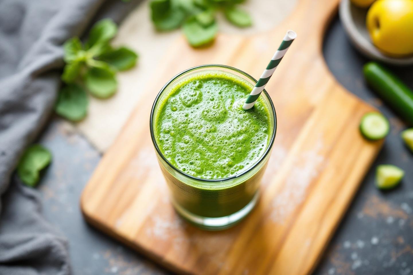 Jus vert dtéox– épinard, concombre et pomme verte