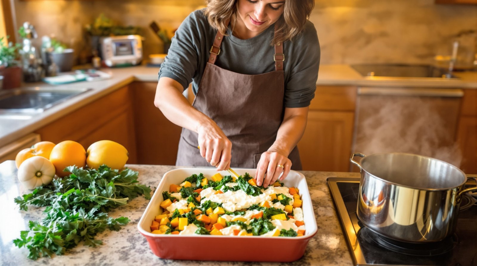 découvrez une recette savoureuse de lasagnes aux légumes d’automne et ricotta, parfaite pour un repas réconfortant et gourmand aux saveurs de saison.