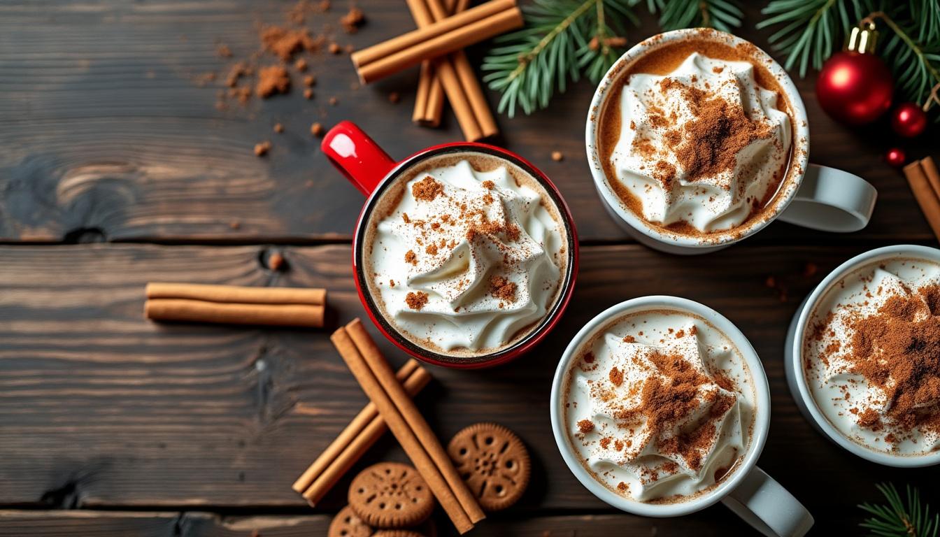 découvrez notre recette festive de latte de noël à la cannelle, une boisson chaleureuse et parfumée parfaite pour savourer l'esprit des fêtes.