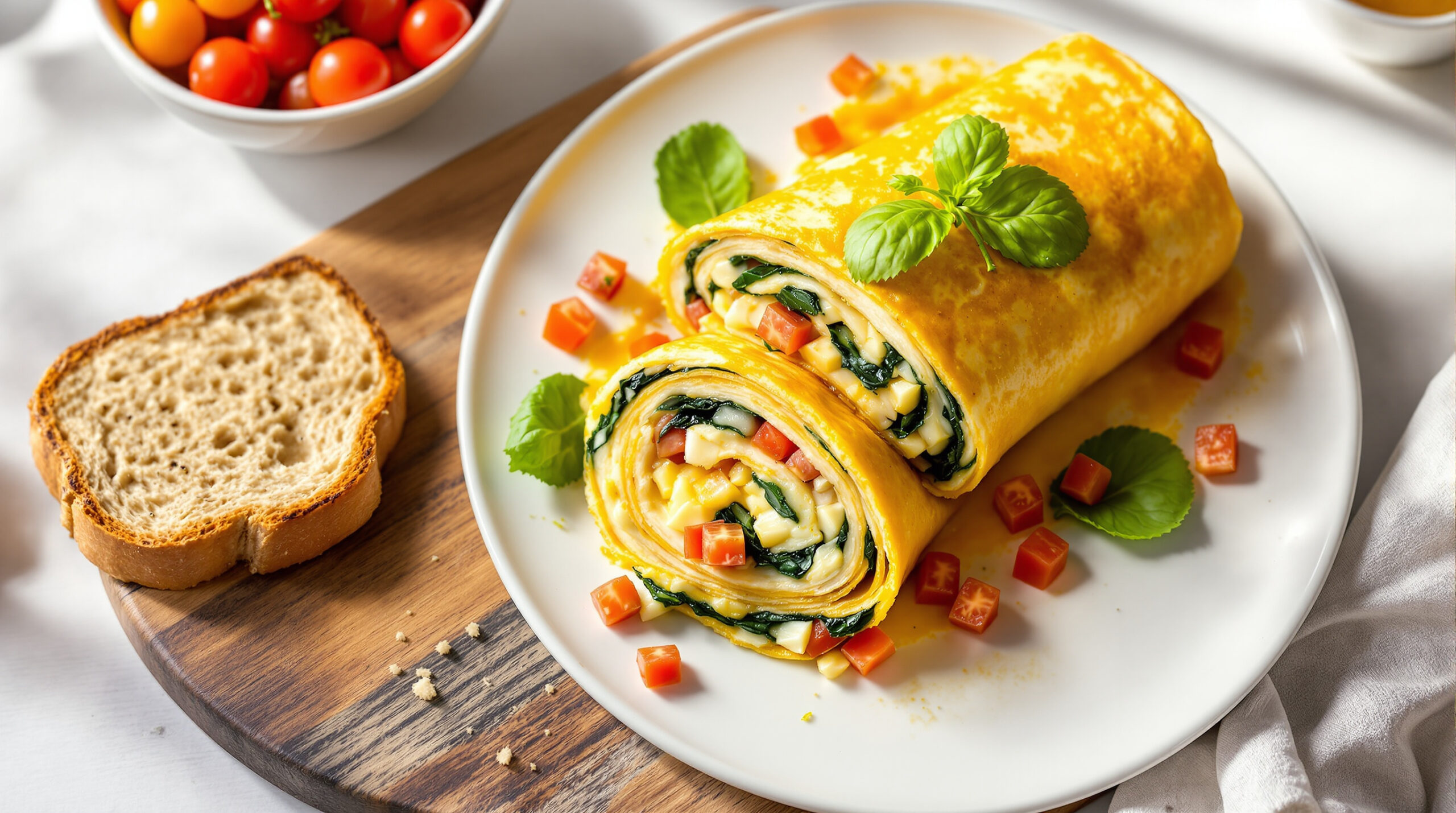 découvrez notre omelette roulée high-protein, le petit-déjeuner riche en protéines qui fait un carton aux états-unis ! idéal pour bien démarrer la journée avec énergie.