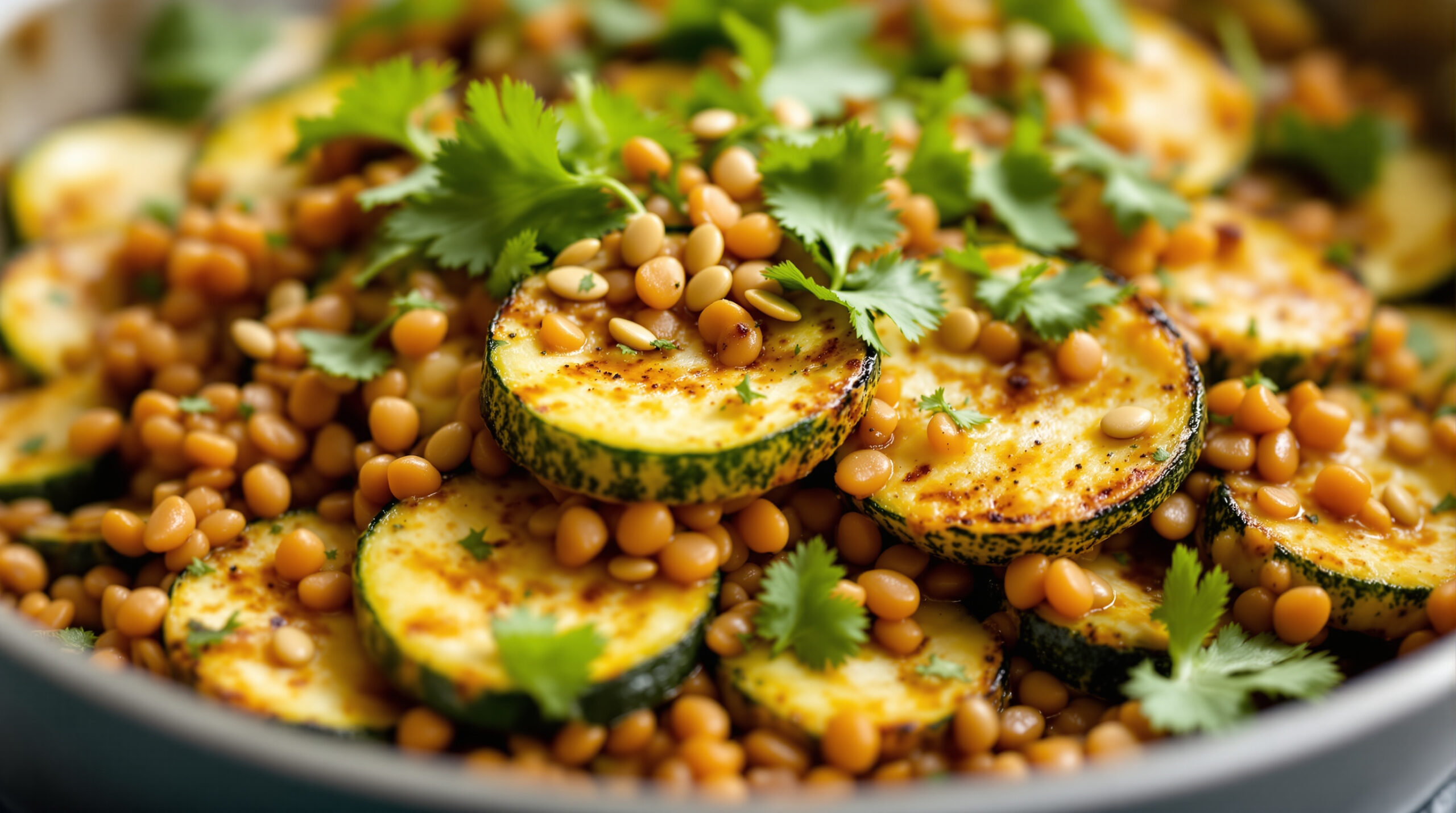 découvrez une recette facile et rapide de courgettes et lentilles corail préparée en une seule poêle, idéale pour un dîner végétarien savoureux et sain.