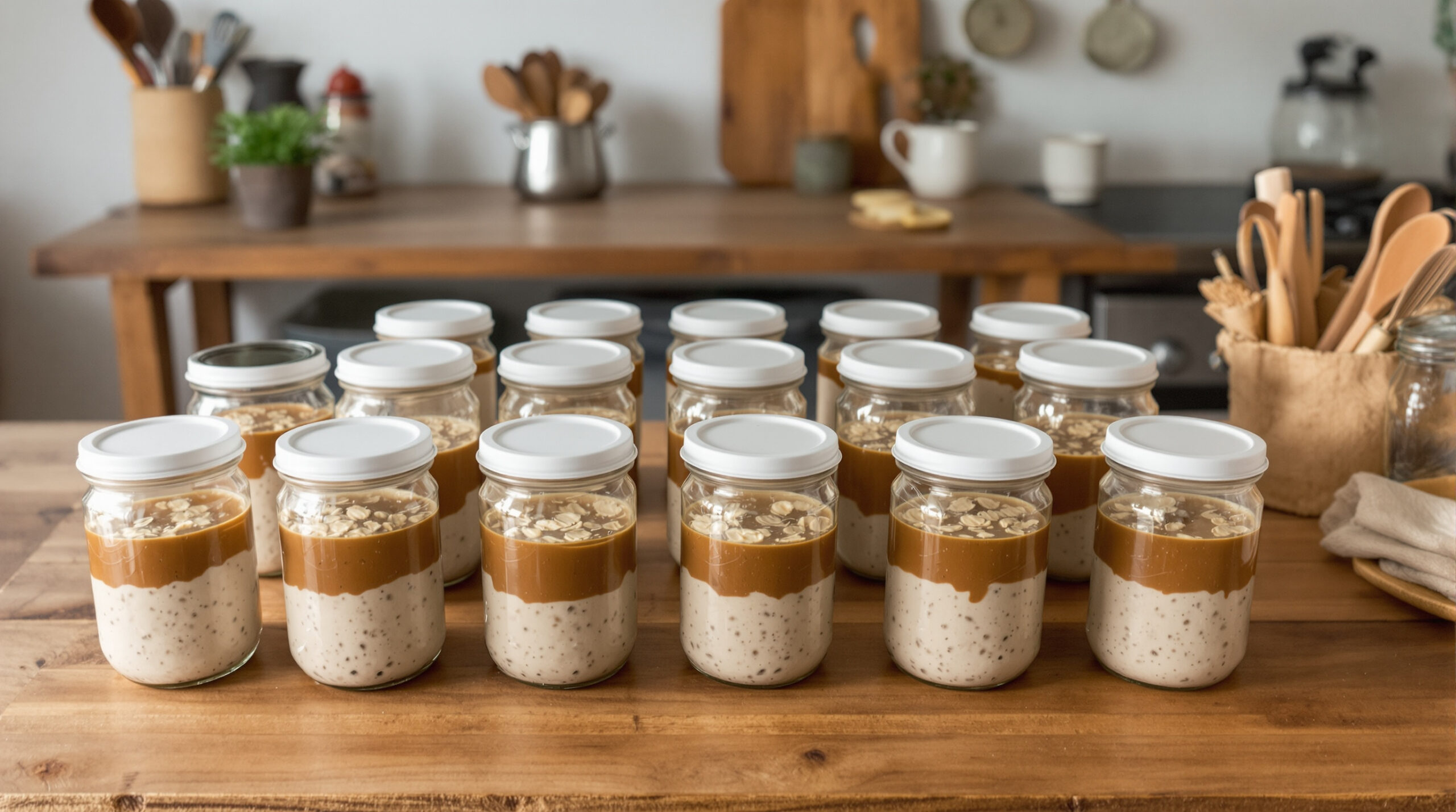 découvrez notre recette facile d'overnight oats au hojicha, alliant douceur et saveurs japonaises pour un petit-déjeuner sain et réconfortant.