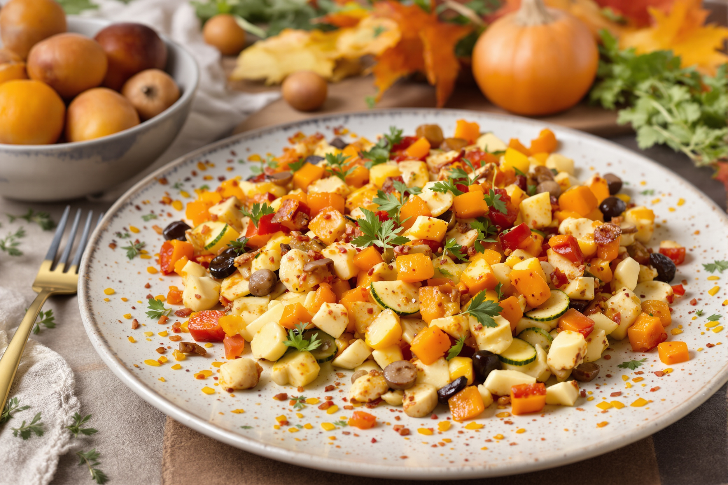 Parmentier de châtaignes et légumes d’automne