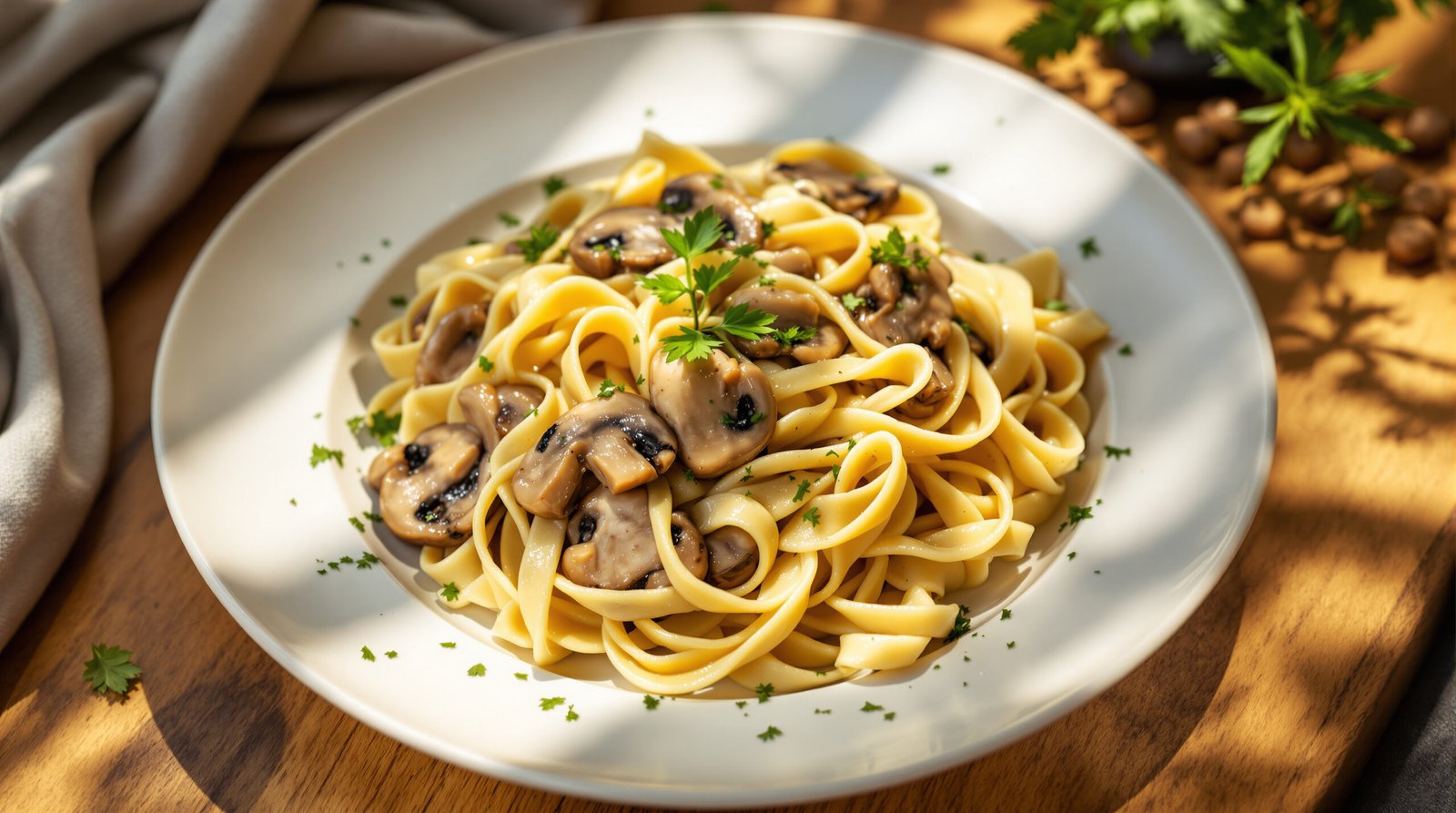 découvrez notre recette simple et savoureuse de pâtes complètes garnies d'une sauce crémeuse aux champignons, parfaite pour un repas équilibré et gourmand.