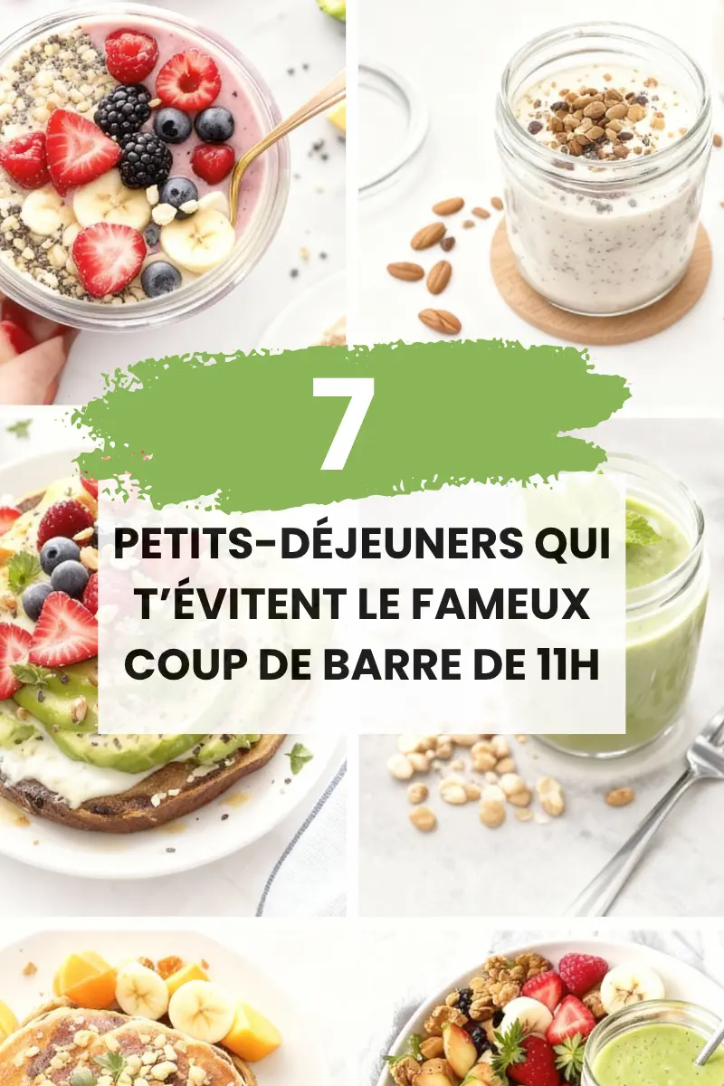 7 petits déjeuner anti-fatigue pinterest