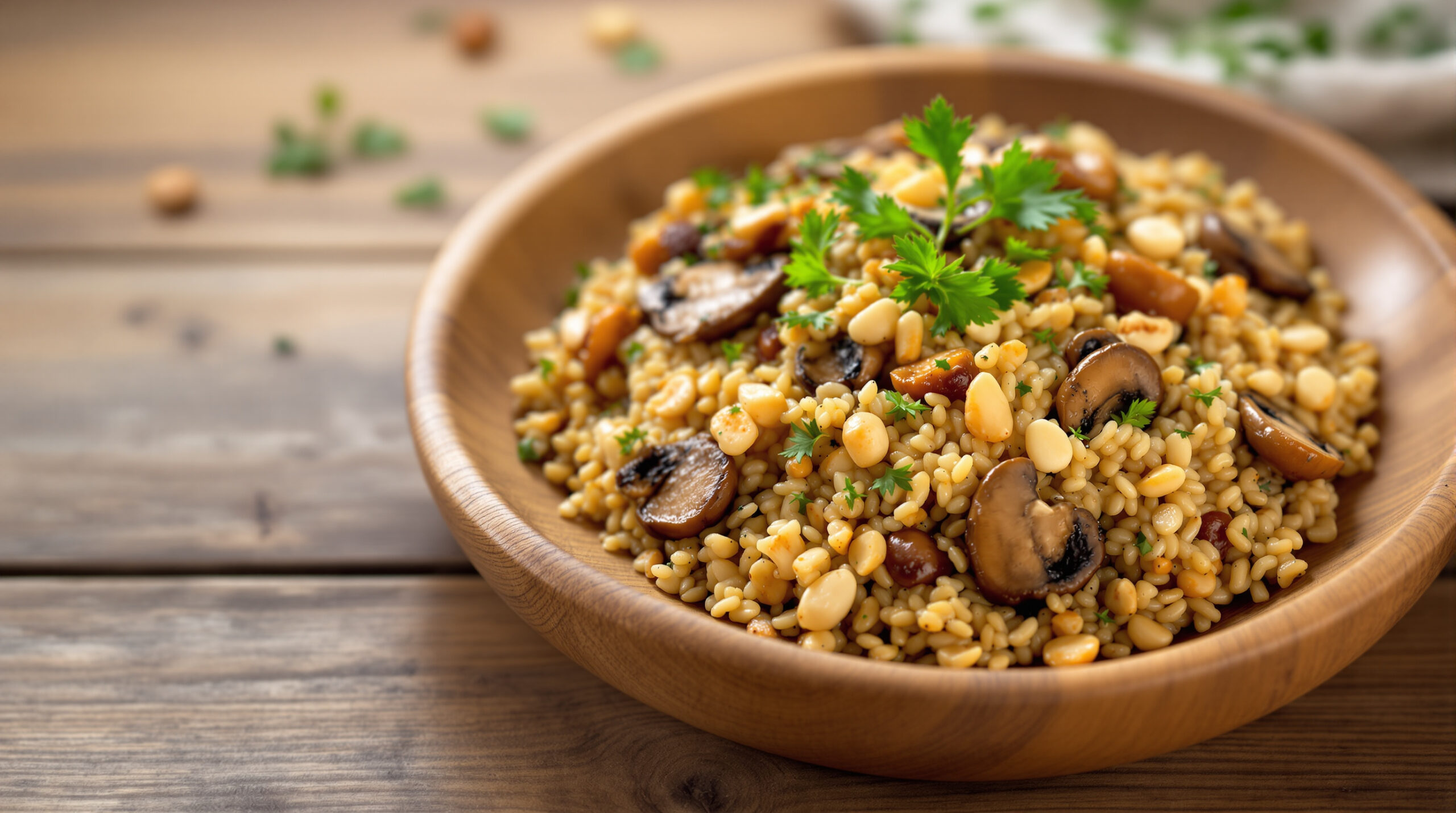 découvrez notre poêlée d'automne savoureuse aux 3 champignons frais et boulghour, un plat réconfortant et plein de saveurs pour vos repas de saison.