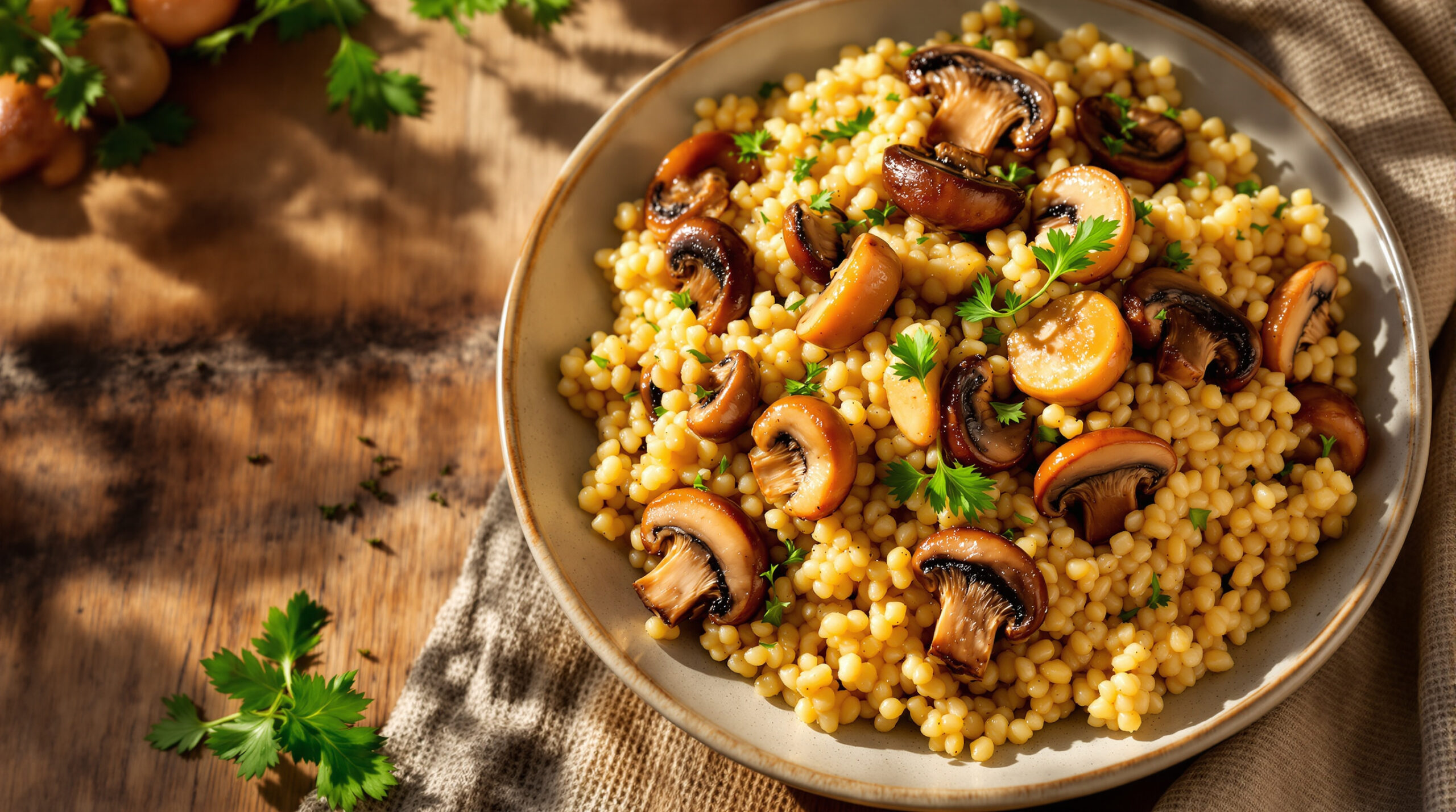 découvrez une poêlée d'automne savoureuse aux trois champignons accompagnée de boulghour, un plat chaleureux et équilibré parfait pour la saison.